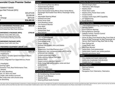 Used 2017 Chevrolet Cruze Premier w/ Enhanced Convenience Package image 33