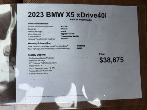 Used 2023 BMW X5 xDrive40i w/ Premium Package AWD/4WD image 20