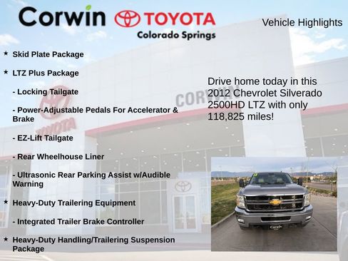 Used 2012 Chevrolet Silverado 2500 LTZ w/ LTZ Plus Package AWD/4WD image 7