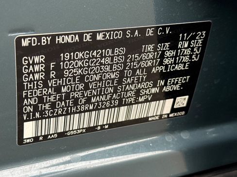 Certified 2024 Honda HR-V LX image 26