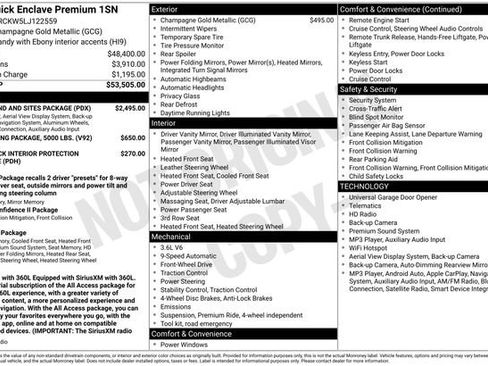Used 2020 Buick Enclave Premium w/ Surround and Sites Package FWD image 2