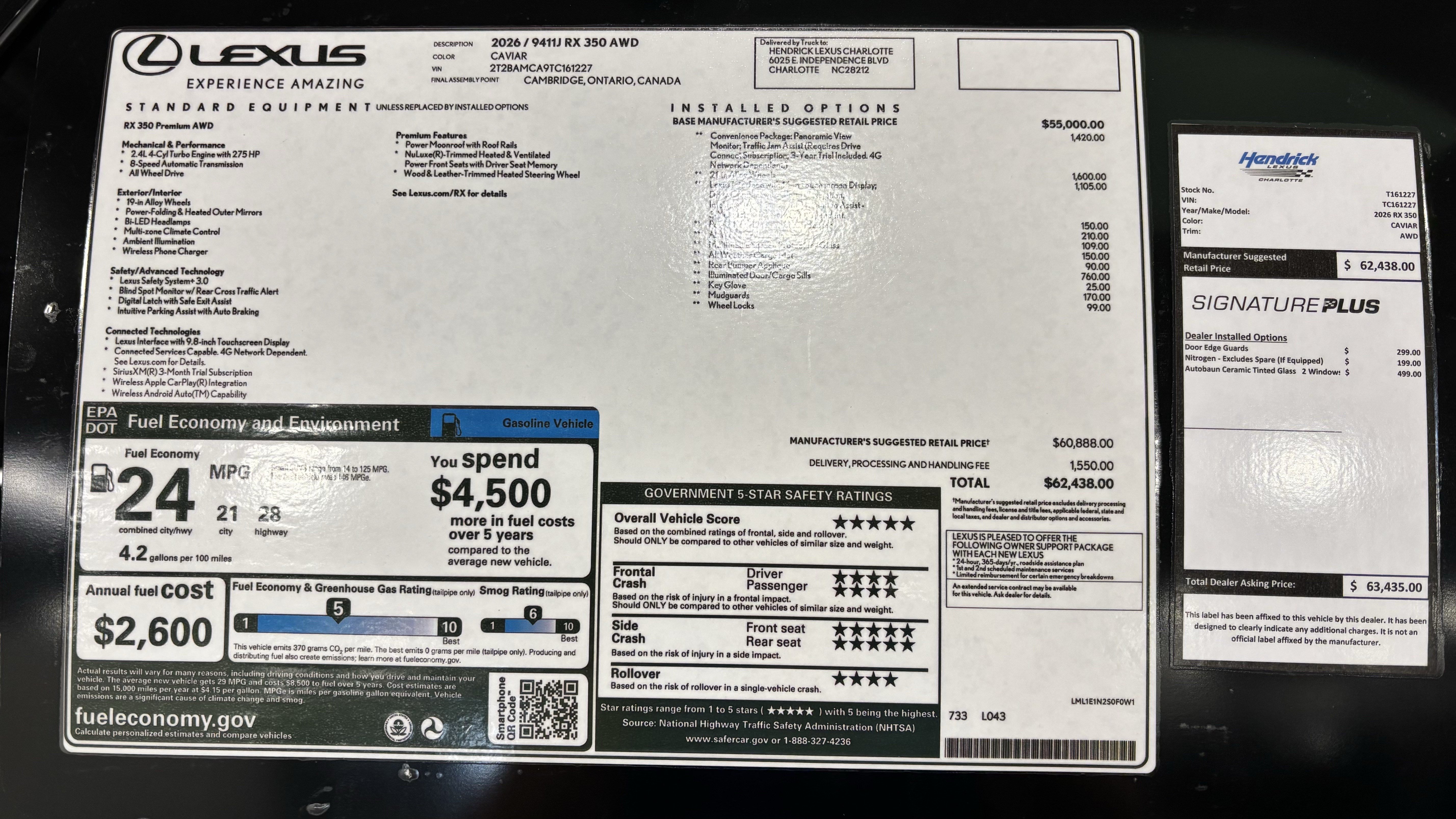 New 2026 Lexus RX 350 Premium w/ Convenience Package AWD/4WD image 44