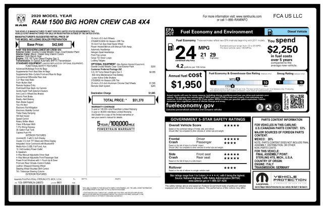 Used 2020 RAM 1500 Big Horn AWD/4WD image 3