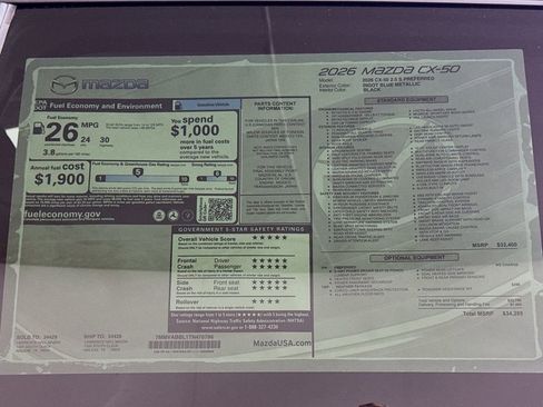 New 2026 MAZDA CX-50 AWD 2.5 S w/ Weather Package image 20