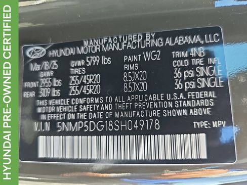 Certified 2025 Hyundai Santa Fe Calligraphy image 45