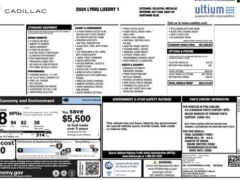 Used 2024 Cadillac Lyriq Luxury RWD image 3