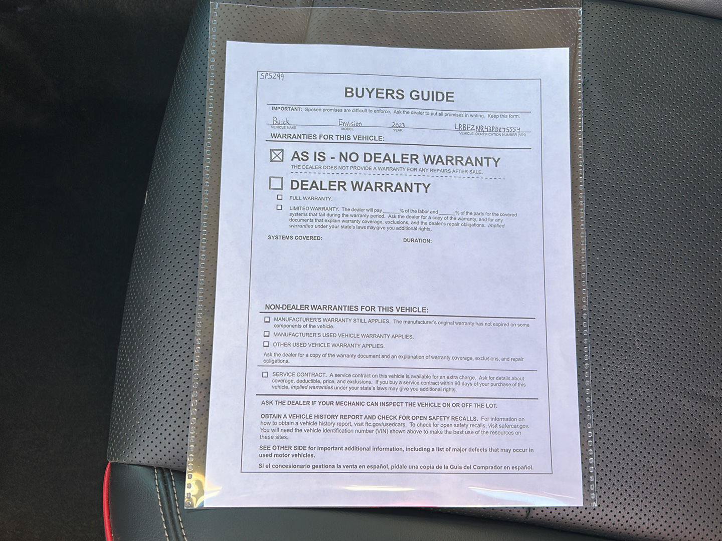 Used 2023 Buick Envision Essence w/ Sport Touring Package FWD image 27