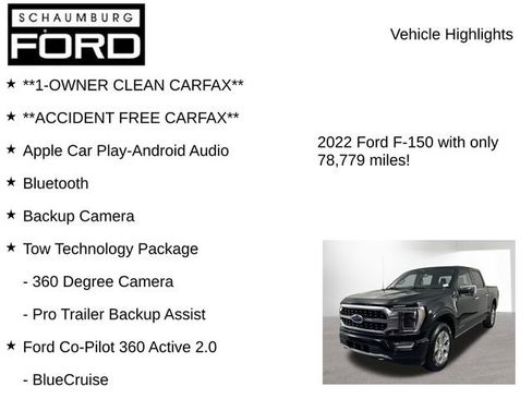 Used 2022 Ford F150 Platinum w/ Equipment Group 701A High AWD/4WD image 8