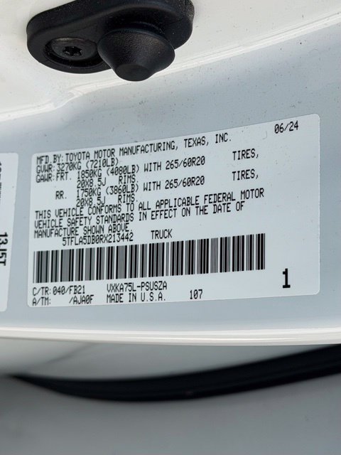 Used 2024 Toyota Tundra SR5 w/ SR5 Convenience Package AWD/4WD image 5