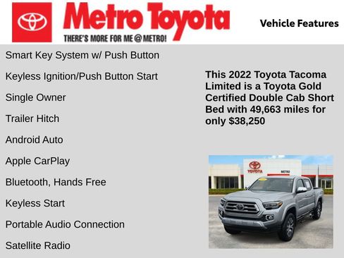 Certified 2022 Toyota Tacoma Limited image 11