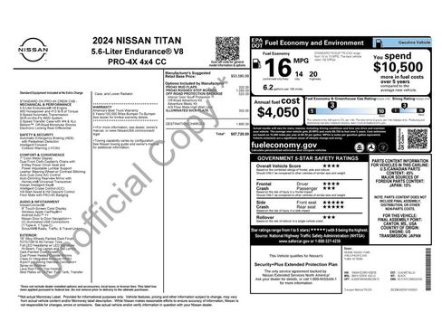 Used 2024 Nissan Titan PRO-4X w/ Off Road Protection Package AWD/4WD image 5