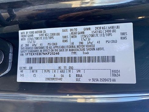 Certified 2022 Ford F150 XL w/ Equipment Group 101A High AWD/4WD image 54