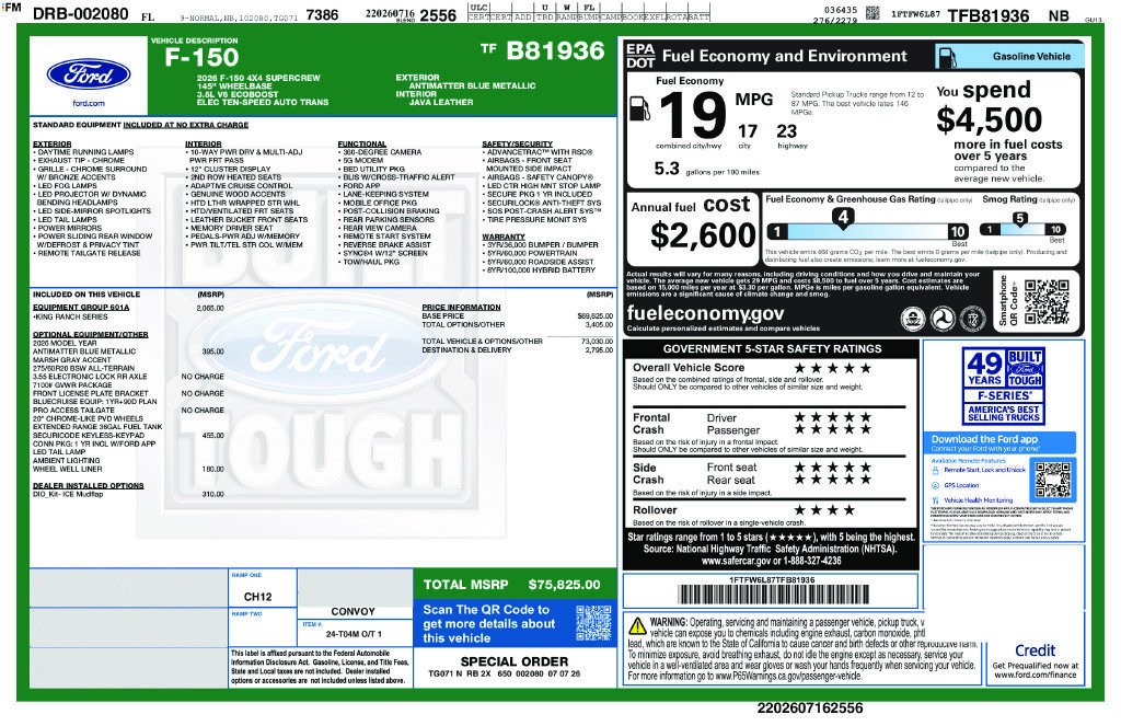 New 2026 Ford F150 King Ranch w/ Equipment Group 601A High AWD/4WD image 9