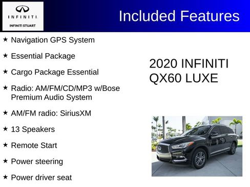 Used 2020 INFINITI QX60 Luxe w/ Essential Package image 2