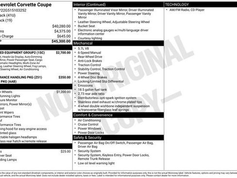 Used 2001 Chevrolet Corvette Coupe w/ Preferred Equipment Group2 RWD image 29