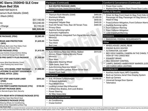 New 2025 GMC Sierra 2500 SLE w/ SLE Value Package; image 2