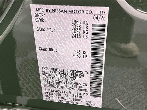 New 2026 Nissan Altima 2.5 SR FWD image 38