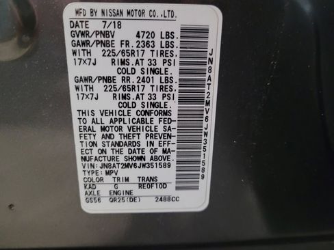 Used 2018 Nissan Rogue SV w/ Sun & Sound Touring Package image 33