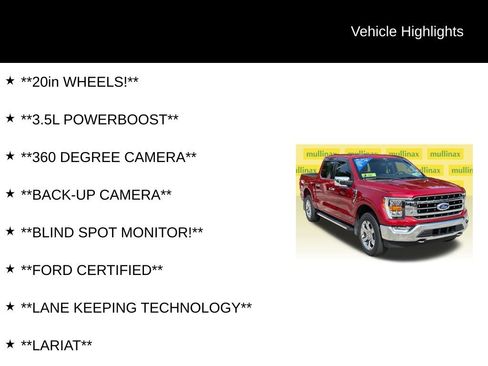Certified 2022 Ford F150 Lariat AWD/4WD image 12