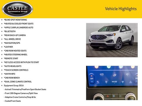 Used 2024 Ford Edge Titanium w/ Equipment Group 301A AWD/4WD image 3