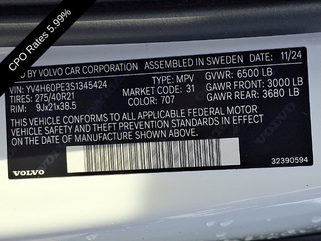 Certified 2025 Volvo XC90 T8 Plus w/ Protection Package Premier AWD/4WD image 30