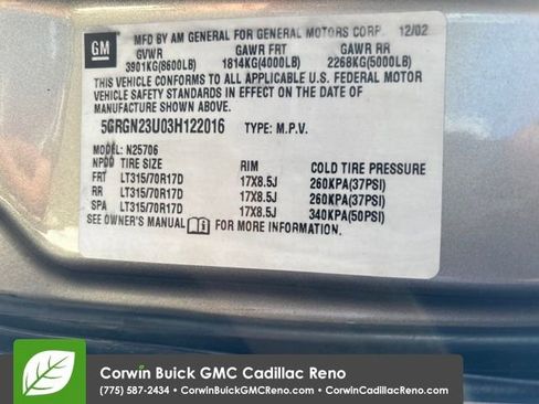 Used 2003 HUMMER H2 w/ Preferred Equipment Group image 31