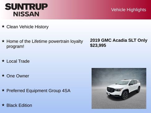 Used 2019 GMC Acadia SLT w/ Black Edition image 8