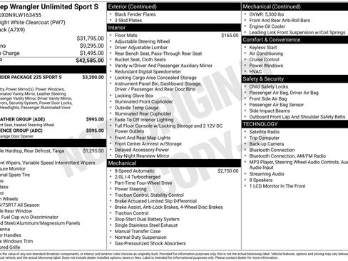 Used 2020 Jeep Wrangler Unlimited Sport S AWD/4WD image 18