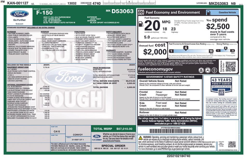 Used 2021 Ford F150 XLT w/ Equipment Group 302A High AWD/4WD image 41