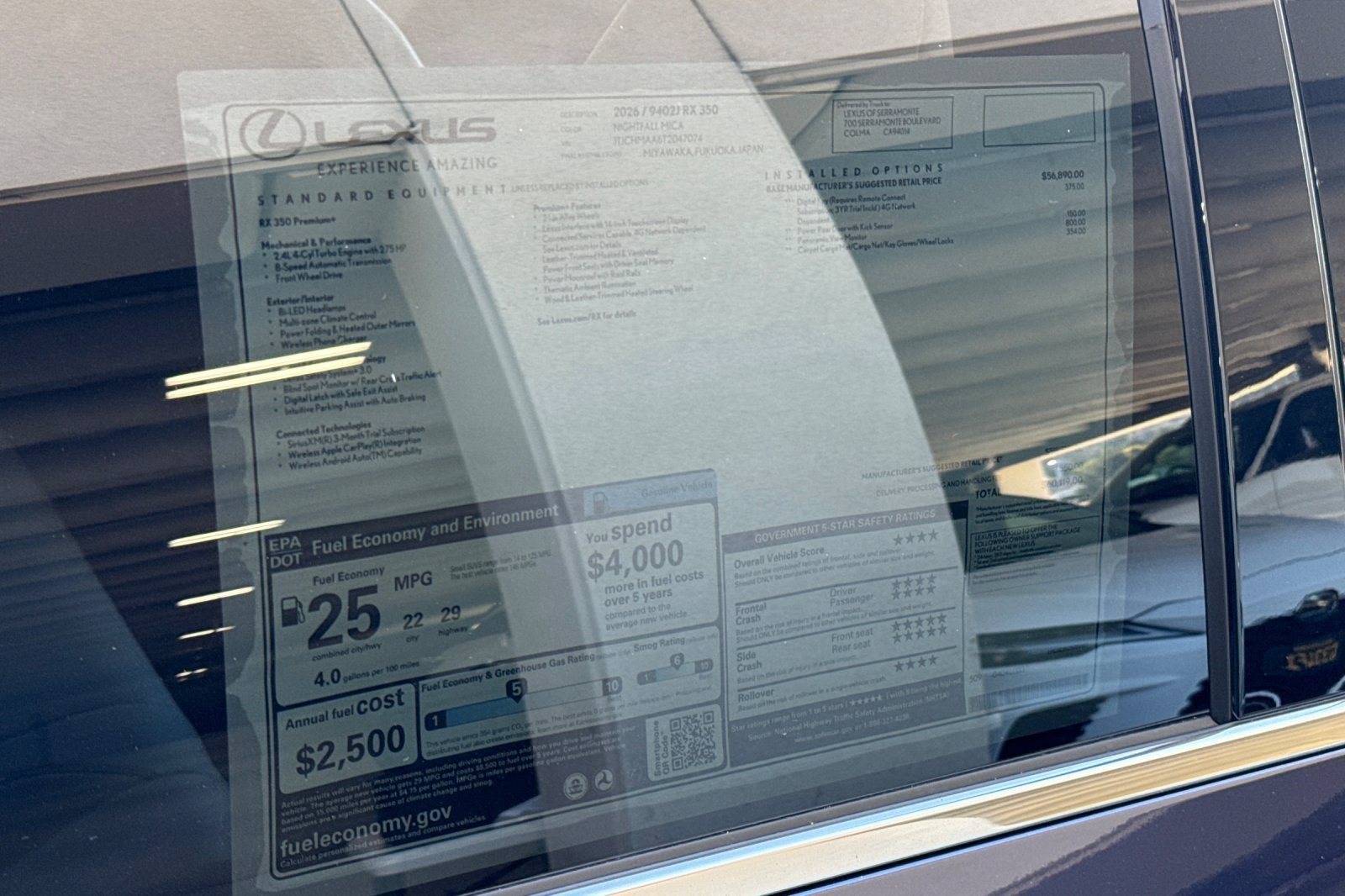New 2026 Lexus RX 350 Premium Plus w/ Accessory Package (Z1) FWD image 29