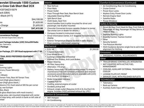 Used 2021 Chevrolet Silverado 1500 Custom Trail Boss image 37