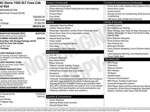 Used 2019 GMC Sierra 1500 SLT w/ SLT Premium Plus Package AWD/4WD image 4