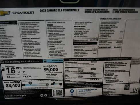 Used 2023 Chevrolet Camaro ZL1 image 82