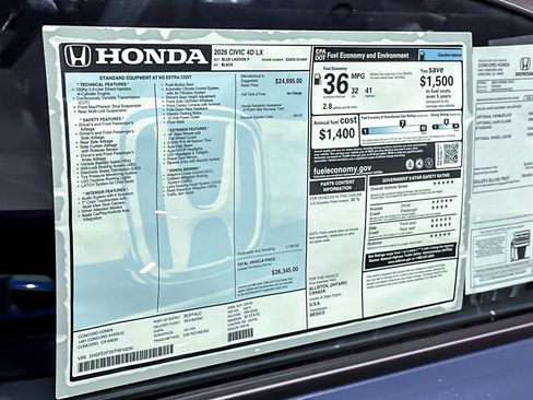 New 2026 Honda Civic LX image 31