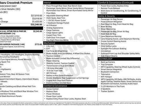 Certified 2025 Subaru Crosstrek 2.5i Premium AWD/4WD image 22