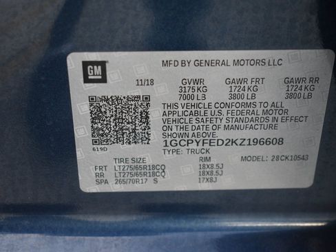 Used 2019 Chevrolet Silverado 1500 LT Trail Boss w/ Bed Protection Package image 37