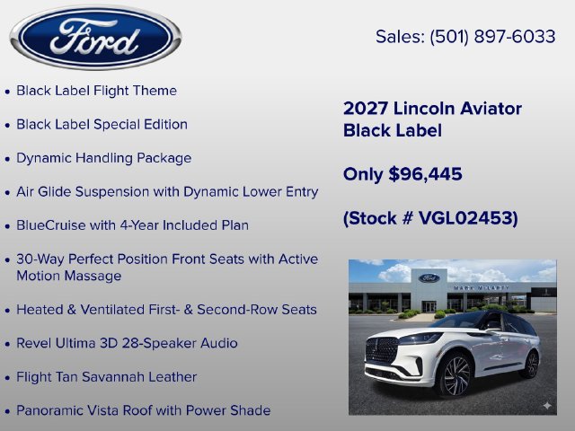 New 2027 Lincoln Aviator Black Label w/ Black Label Special Edition AWD/4WD image 6