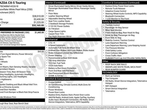 Used 2021 MAZDA CX-5 Touring w/ Touring Preferred SV Package image 35