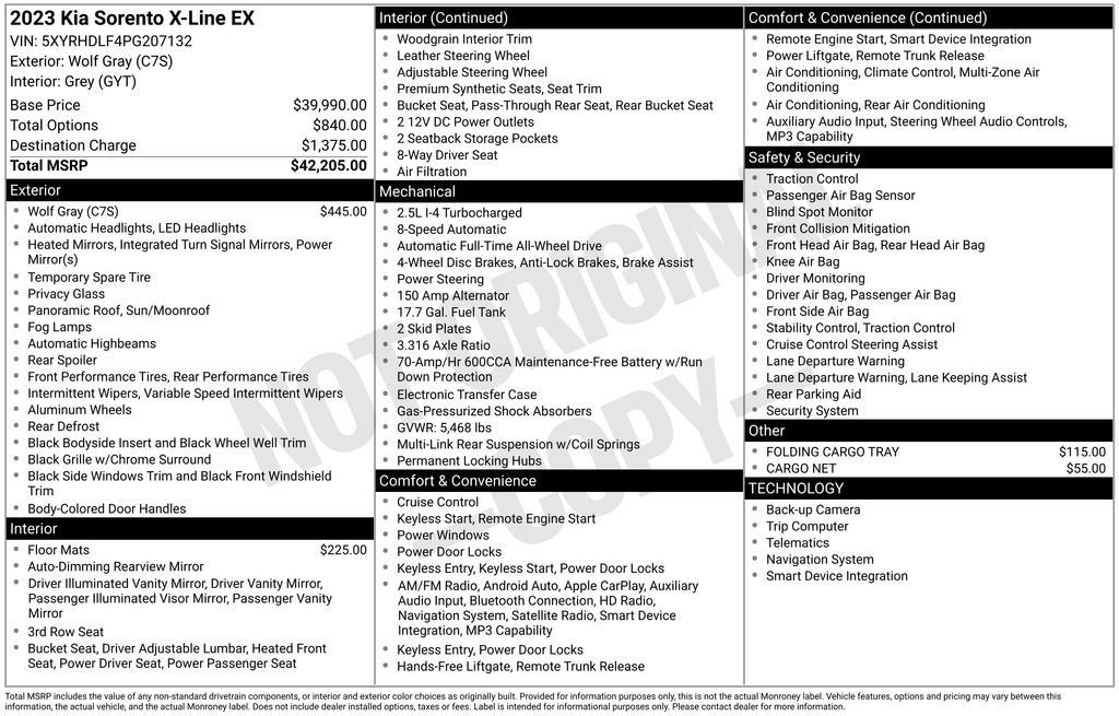 Certified 2023 Kia Sorento X-Line EX AWD/4WD image 9