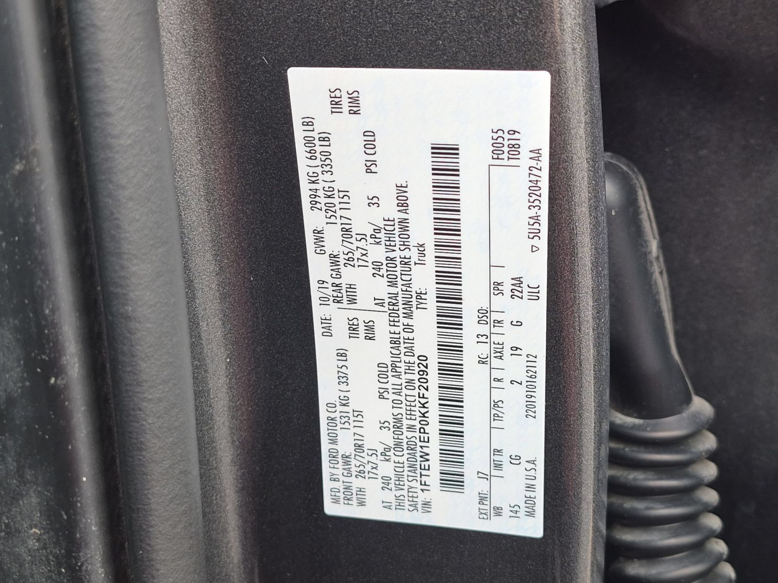 Used 2019 Ford F150 XL w/ Equipment Group 101A Mid AWD/4WD image 33