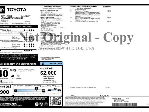 Used 2022 Toyota RAV4 XLE w/ Convenience Package AWD/4WD image 3