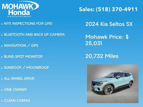 Used 2024 Kia Seltos SX w/ SX Sunroof Package AWD/4WD image 4