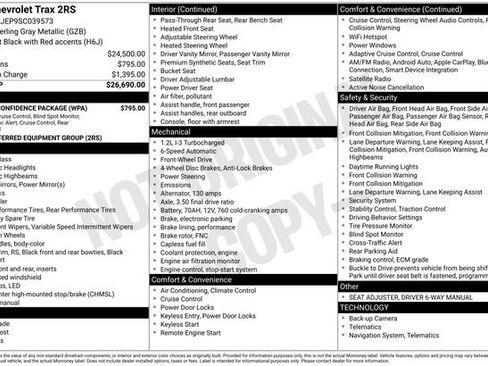 Used 2025 Chevrolet Trax RS w/ Driver Confidence Package FWD image 31