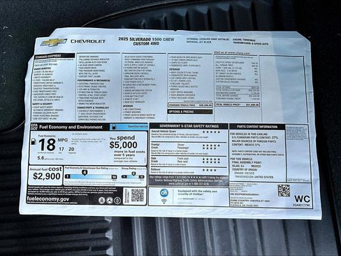 New 2025 Chevrolet Silverado 1500 Custom AWD/4WD image 14