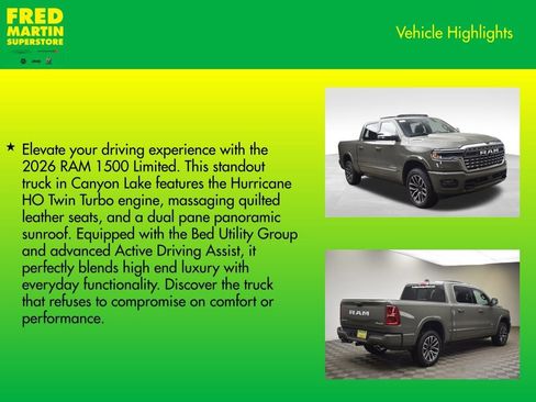 New 2026 RAM 1500 Limited w/ Bed Utility Group image 8