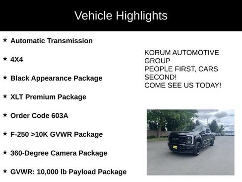 New 2025 Ford F250 XLT w/ Black Appearance Package image 4