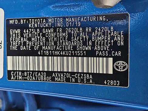Used 2019 Toyota Camry SE FWD image 27