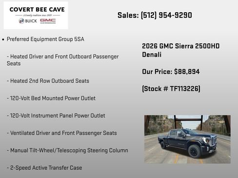 New 2026 GMC Sierra 2500 Denali w/ Denali Reserve Package AWD/4WD image 18
