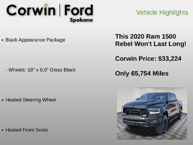 Used 2020 RAM 1500 Rebel w/ Level 1 Equipment Group AWD/4WD image 12