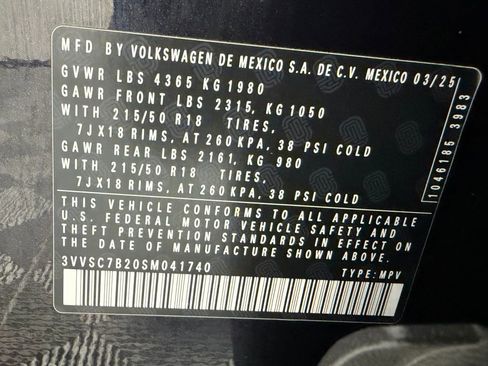 Used 2025 Volkswagen Taos SE image 34